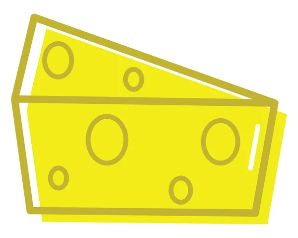 Yello Käse Symbol Illustration Vektor Auf Weißem Hintergrund — Stockvektor