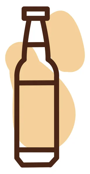 Stara Butelka Piwa Ilustracja Ikony Wektor Białym Tle — Wektor stockowy