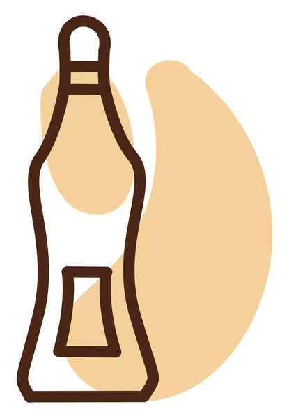 未打开的伏特加酒瓶 图标图解 白色背景上的矢量 — 图库矢量图片