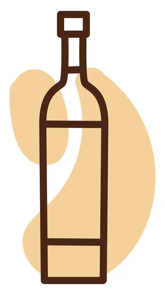 Ψηλό Μπουκάλι Κρασί Εικόνα Διάνυσμα Λευκό Φόντο — Διανυσματικό Αρχείο