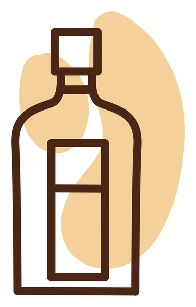 空威士忌瓶 图标图解 白色背景上的矢量 — 图库矢量图片