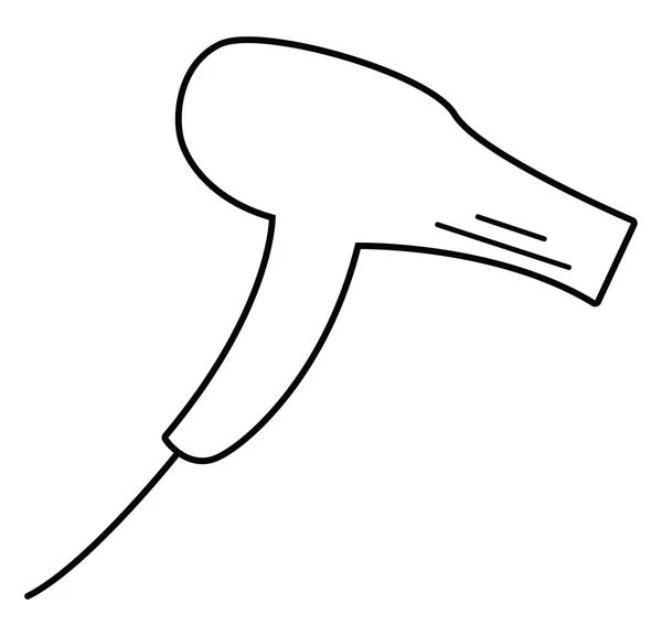Semplice Asciugacapelli Illustrazione Icona Vettore Sfondo Bianco — Vettoriale Stock