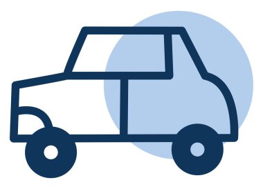 Off road car, simge illüstrasyonu, beyaz arkaplanda vektör