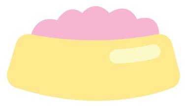 Kedi maması, ikon illüstrasyonu, beyaz arkaplanda vektör