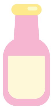 Kedi sütü, simge illüstrasyonu, beyaz arkaplanda vektör