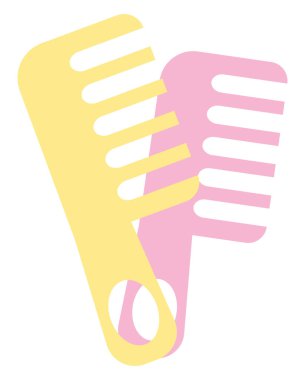 Kedi tarakları, simge illüstrasyonu, beyaz arkaplanda vektör