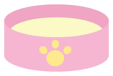 Kasedeki kedi sütü, ikon illüstrasyonu, beyaz arkaplanda vektör