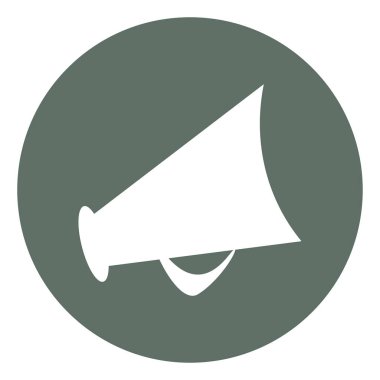 Sinema megafonu, simge illüstrasyonu, beyaz arkaplan üzerindeki vektör