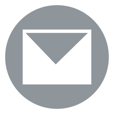 Kişi mektubu, simge illüstrasyonu, beyaz arkaplan üzerindeki vektör