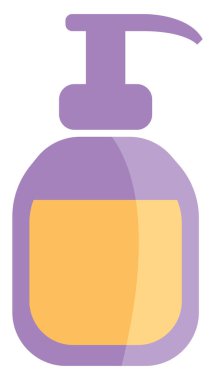 Sıvı sabun, simge illüstrasyonu, beyaz arkaplanda vektör