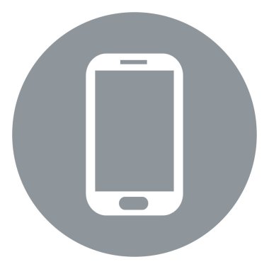 Yeni akıllı telefon, simge illüstrasyonu, beyaz arkaplanda vektör