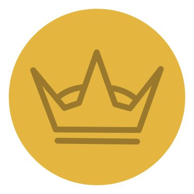 Görkemli taç, simge illüstrasyonu, beyaz arkaplanda vektör