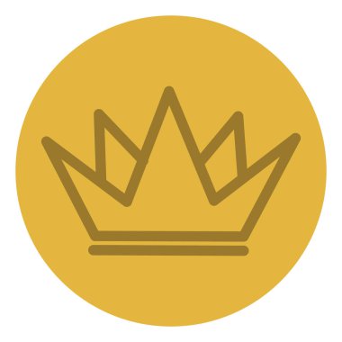 Prenslerin tacı, simge illüstrasyonu, beyaz arkaplanda vektör