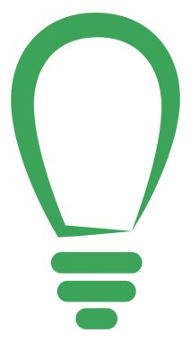 Ekoloji ışığı, simge illüstrasyonu, beyaz arkaplan üzerindeki vektör