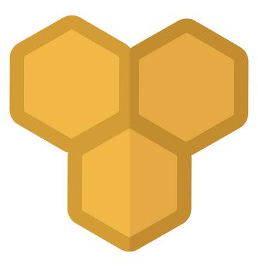 Arı kovanı, simge illüstrasyonu, beyaz arkaplan üzerindeki vektör