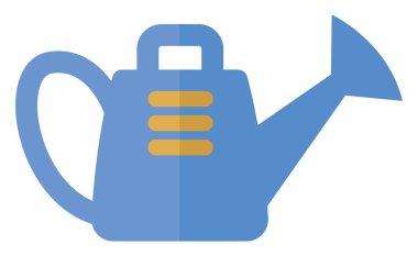 Mavi sulama kutusu, simge illüstrasyonu, beyaz arkaplanda vektör