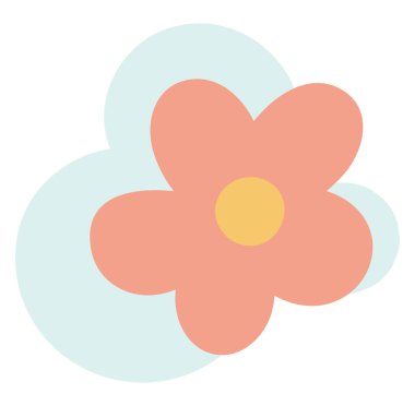 Twinspur çiçeği, simge illüstrasyonu, beyaz arkaplanda vektör