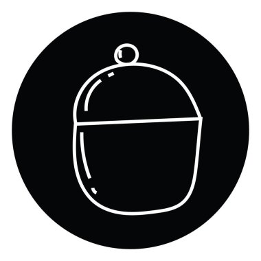 Çorba, ikon illüstrasyonu, beyaz arkaplanda vektör