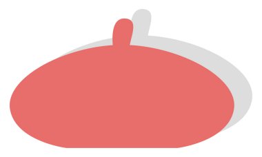 Fransız kırmızı beresi, simge illüstrasyonu, beyaz arkaplanda vektör