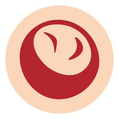 Bir hindistan cevizi, simge illüstrasyonu, beyaz arkaplanda vektör