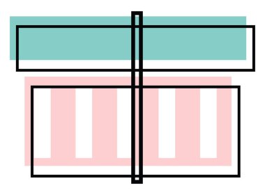 Tatil kutucuğu, simge illüstrasyonu, beyaz arkaplan üzerindeki vektör