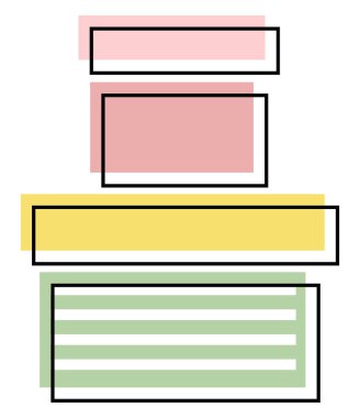 Sürpriz sunumlar, simge illüstrasyonu, beyaz arkaplanda vektör