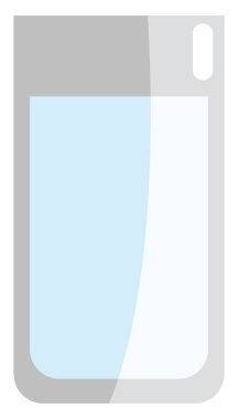 Bir bardak su, simge illüstrasyonu, beyaz arkaplanda vektör