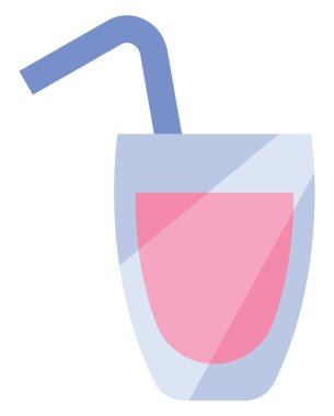 Meyve suyu, ikon illüstrasyonu, beyaz arkaplanda vektör