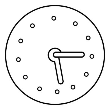 Basit saat, simge resimleme, beyaz arkaplan üzerindeki vektör