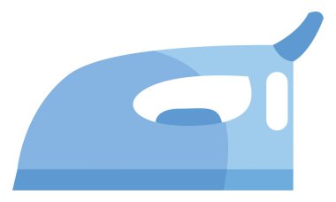 Mavi giysi demiri, simge illüstrasyonu, beyaz arkaplanda vektör