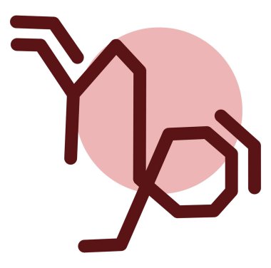 Oğlak burcu burcu, simge illüstrasyonu, beyaz arkaplanda vektör