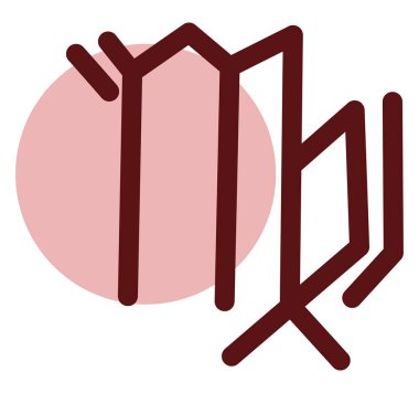 Başak burcu işareti, simge illüstrasyonu, beyaz arkaplanda vektör