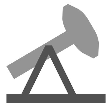 Yağ pompası, simge illüstrasyonu, beyaz arkaplanda vektör