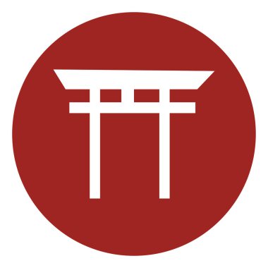 Japon inari, simge illüstrasyonu, beyaz arkaplan üzerindeki vektör