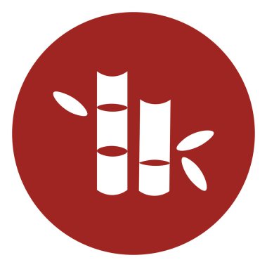 Japon bambo, simge illüstrasyonu, beyaz arkaplanda vektör