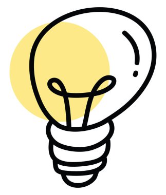 Merkür lambası ampulü, simge illüstrasyonu, beyaz arkaplan üzerindeki vektör