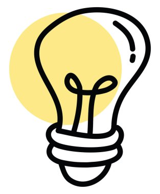 Armut düz ampul, simge illüstrasyonu, beyaz arkaplanda vektör