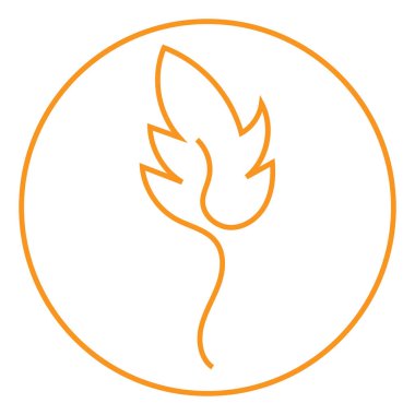 Bir sapta kahverengi sonbahar yaprakları, simge illüstrasyonu, beyaz arkaplanda vektör