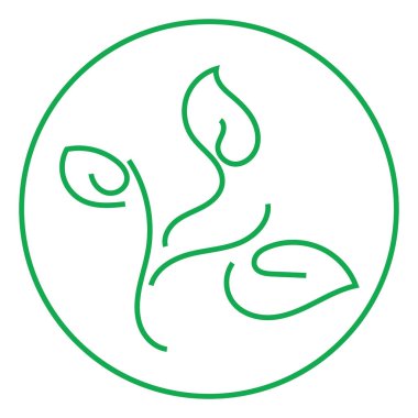 Üç tropikal yaprak, simge illüstrasyonu, beyaz arkaplanda vektör