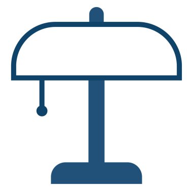 Kütüphane lambası, simge illüstrasyonu, beyaz arkaplanda vektör