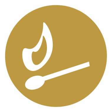 Yazdırma kibriti, simge illüstrasyonu, beyaz arkaplan üzerindeki vektör