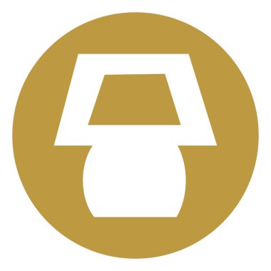 Gece lambası, ikon illüstrasyonu, beyaz arkaplanda vektör