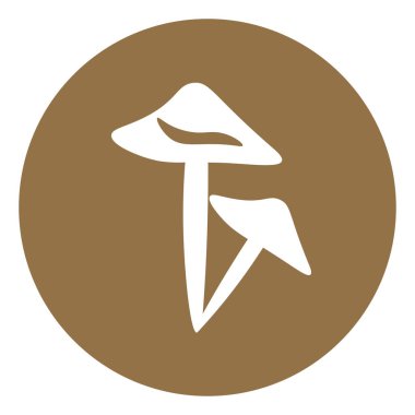 Bal mantarı, ikon illüstrasyonu, beyaz arkaplanda vektör