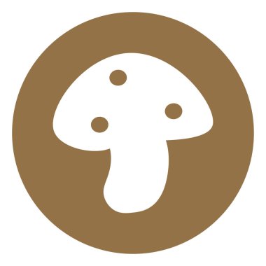 Amanita mantar odası, simge illüstrasyonu, beyaz arkaplanda vektör