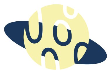 Mars gezegeni, simge illüstrasyonu, beyaz arkaplan üzerindeki vektör