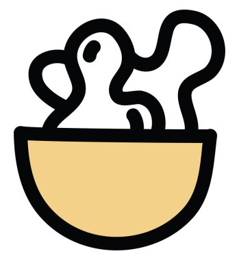 Tencerede yıldız kaktüsü, ikon illüstrasyonu, beyaz arkaplanda vektör