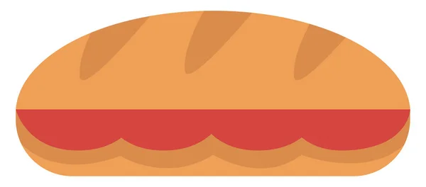 Sabroso Sándwich Icono Ilustración Vector Sobre Fondo Blanco — Vector de stock