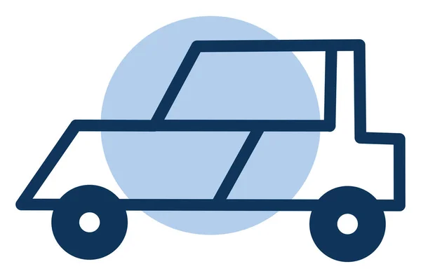 Οικογενειακό Μπλε Αυτοκίνητο Εικονογράφηση Εικονίδιο Διάνυσμα Λευκό Φόντο — Διανυσματικό Αρχείο