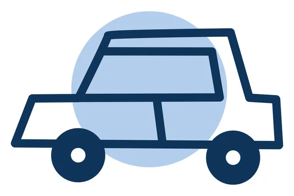 Veículo Azul Ícone Ilustração Vetor Sobre Fundo Branco — Vetor de Stock