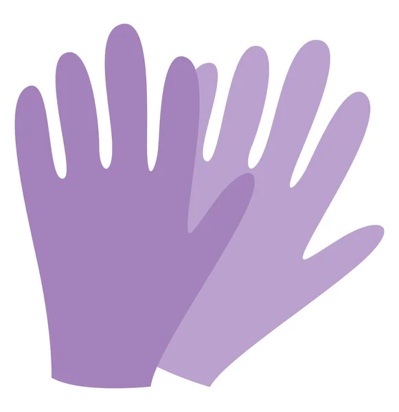 Purple Gloves Icon Illustration Vector White Background — Stock Vector